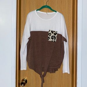 Boutique Cheetah pocket shirt